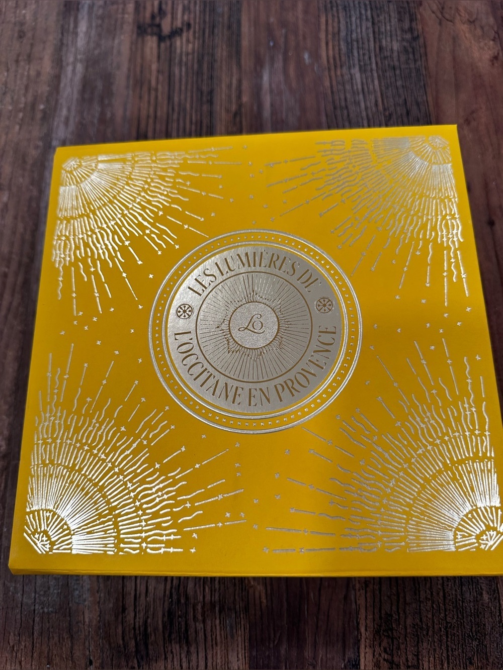 L'OCCITANE Bright Yellow Gift Box with Gold Logo